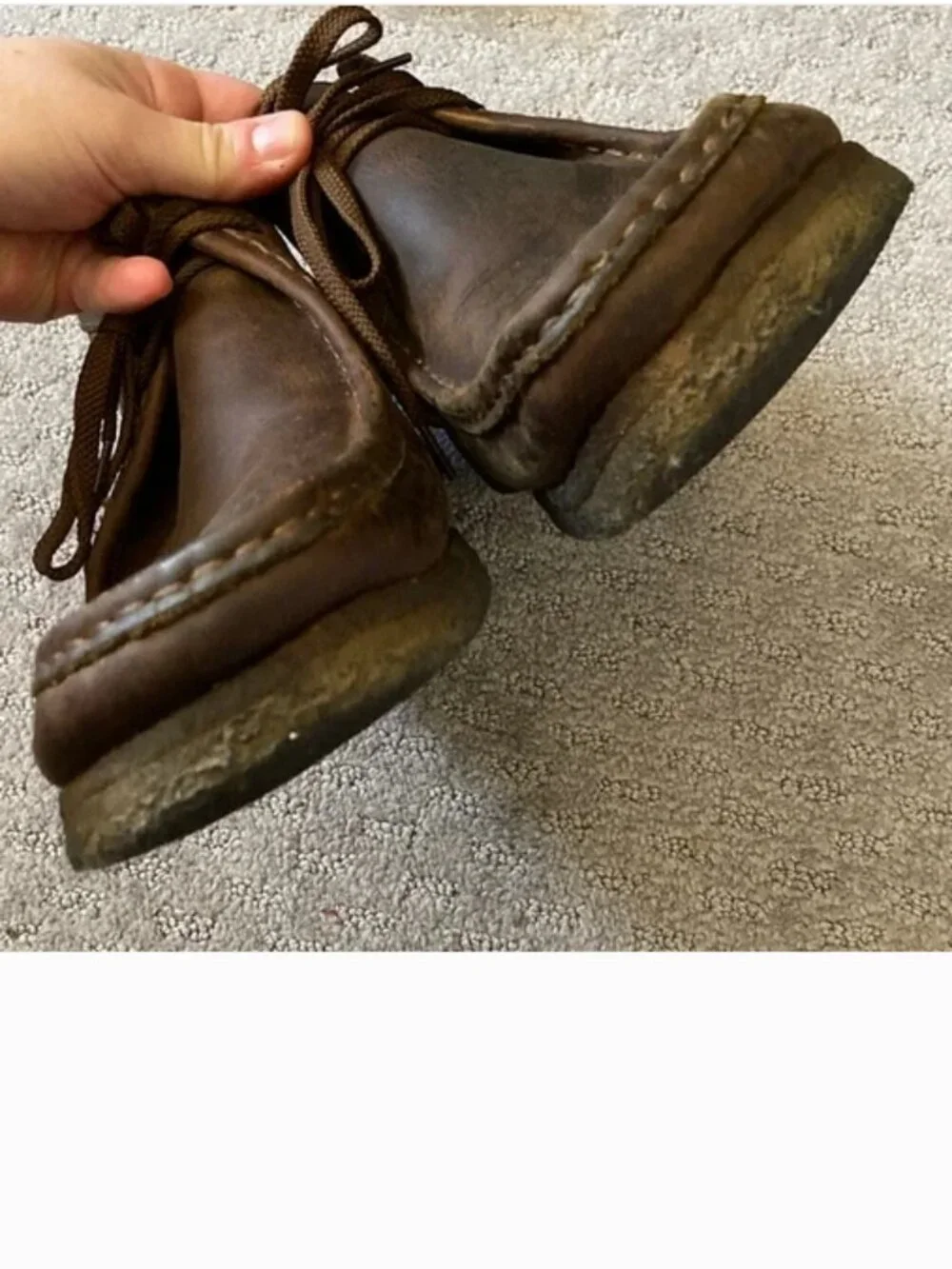 Clarks Original Wallabee leather chukka boots, Men's 10.